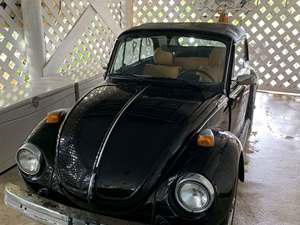 Black 1979 Volkswagen Beetle Convertible