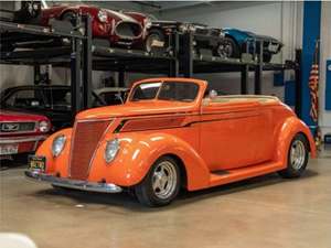 Orange 1937 Ford roadster