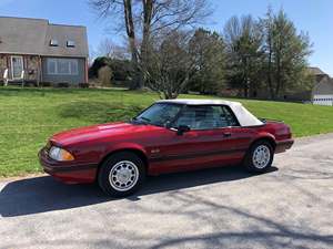Red 1988 Ford Mustang