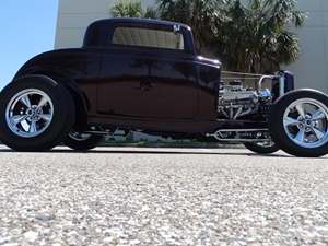 Purple 1932 Ford 3 Window Coupe