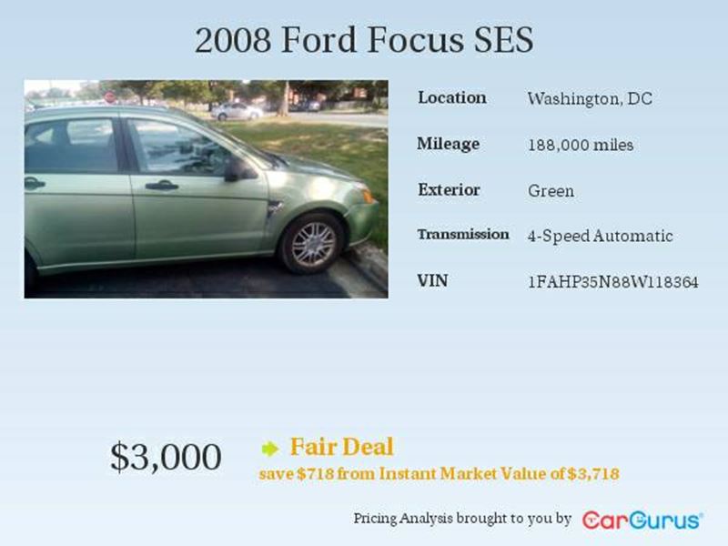 2008 Ford Focus for sale by owner in Washington