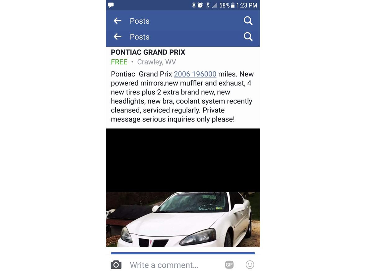 2006 Pontiac Grand Prix for sale by owner in Crawley