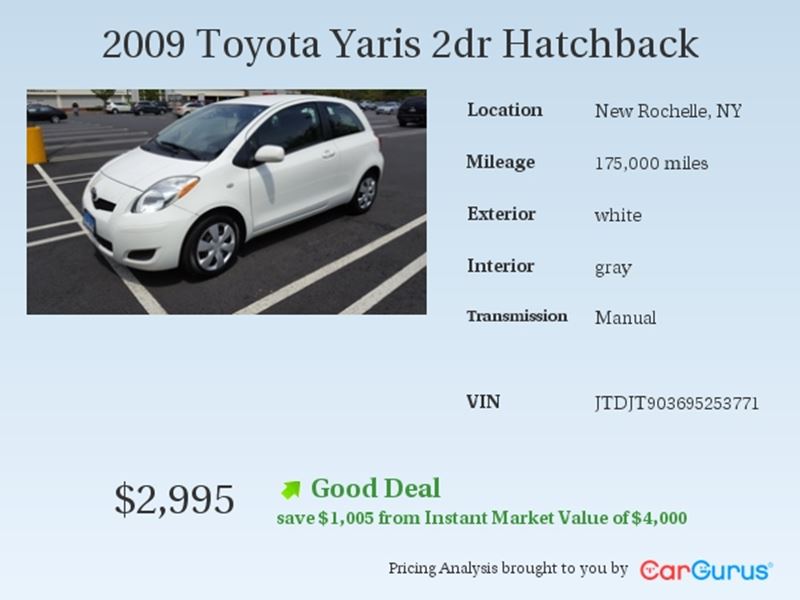 2009 Toyota Yaris for sale by owner in New Rochelle