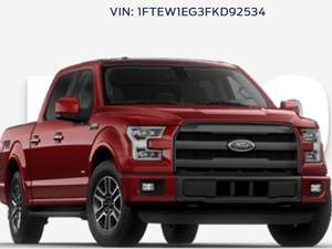 Red 2015 Ford F-150 Supercrew  Loaded with features