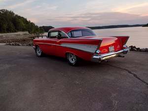 Red 1957 Chevrolet belair hardtop