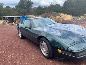 Green 1995 Chevrolet Corvette.