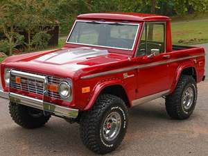 Red 1976 Ford Bronco