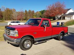 Red 1992 Ford E-150