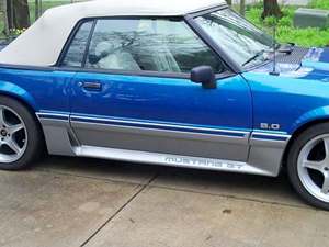 Blue 1991 Ford Mustang GT
