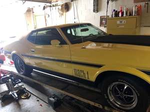 Yellow 1972 Ford Mustang Mach1