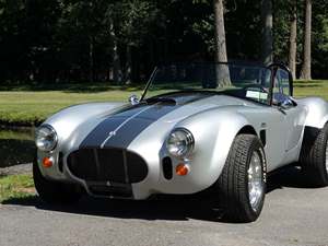 Silver 1965 Ford Shelby Cobra Replica