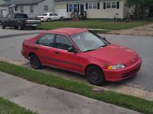 1993 Honda Civic with Red Exterior