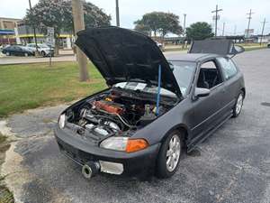 Black 1992 Honda Civic Hatchback