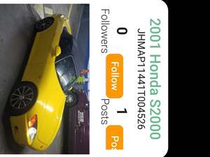 Yellow 2001 Honda S2000