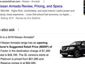 Black 2019 Nissan Armada