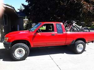 Red 1991 Toyota Pickup