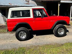 Red 1976 Ford Bronco
