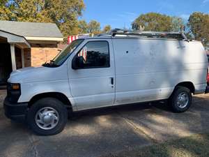 White 2010 Ford E-250 super duty cargo van