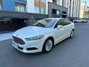 White 2014 Ford Fusion Hybrid