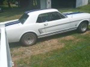 White 1966 Ford Mustang