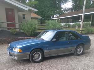 Blue 1989 Ford Mustang