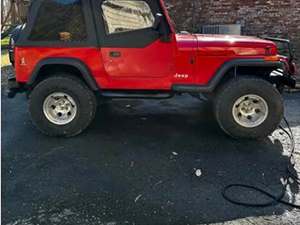 Red 1994 Jeep Wrangler