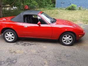 Red 1991 Mazda Miata