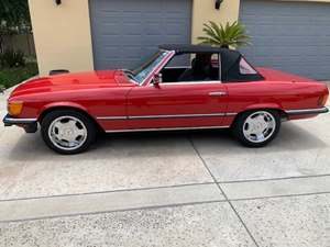 Red 1985 Mercedes-Benz 380