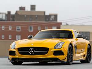 Yellow 2014 Mercedes-Benz SLS AMG