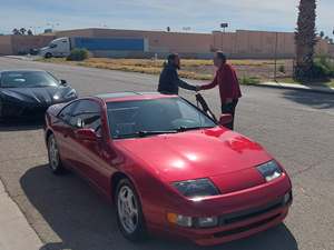 Red 1990 Nissan 300ZX