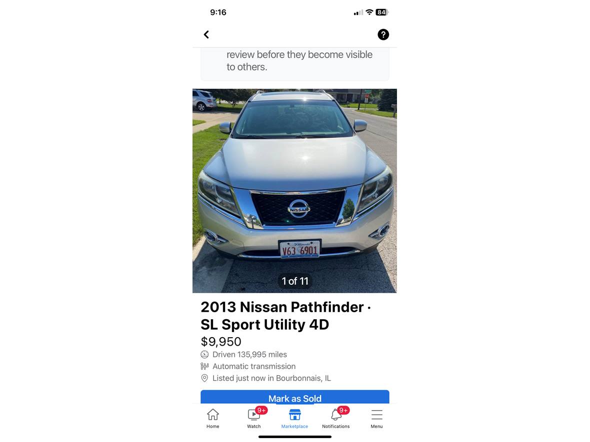 2013 Nissan Pathfinder for Sale by Owner in Bourbonnais, IL 60914