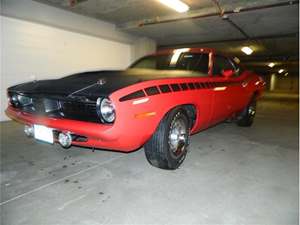 Red 1970 Plymouth Barracuda