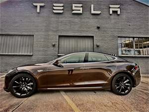 Brown 2013 Tesla Model S