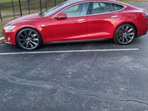 Red 2015 Tesla Model S