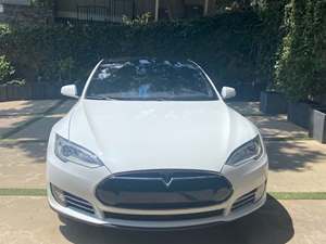 White 2015 Tesla Model S 90