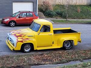 Yellow 1955 Ford F-100
