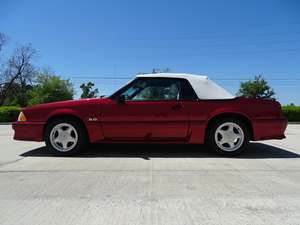 Red 1989 Ford Mustang