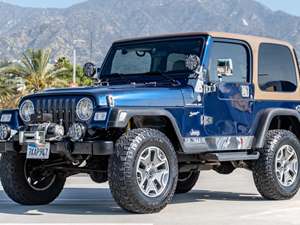 Blue 2002 Jeep Wrangler