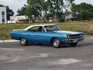 Blue 1970 Plymouth Road runner