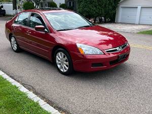 Red 2007 Honda  Accord EXL