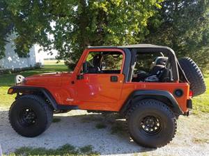 Orange 2005 Jeep Wrangler