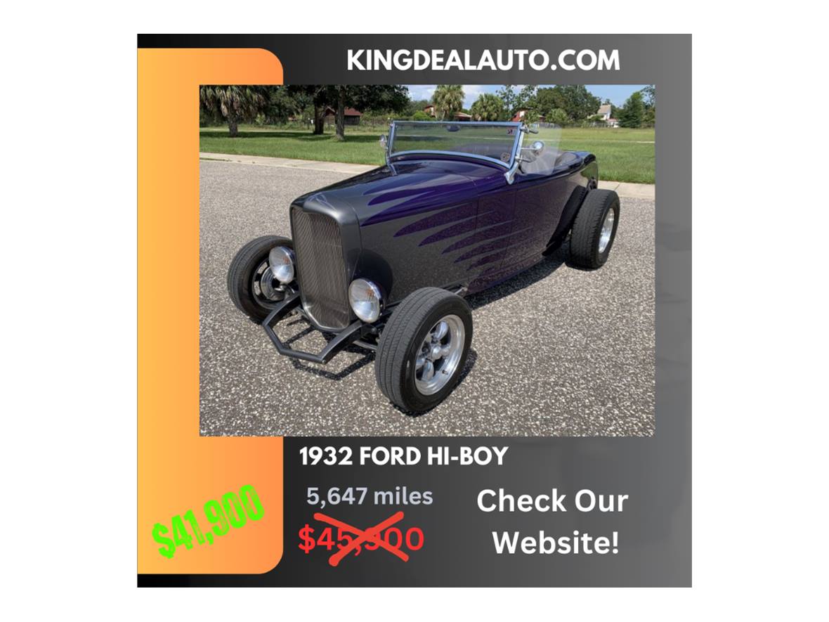 Black 1932 Ford Hi-Boy Roadster