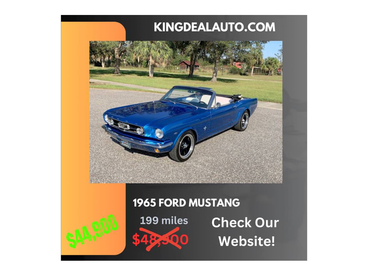Blue 1965 Ford Mustang