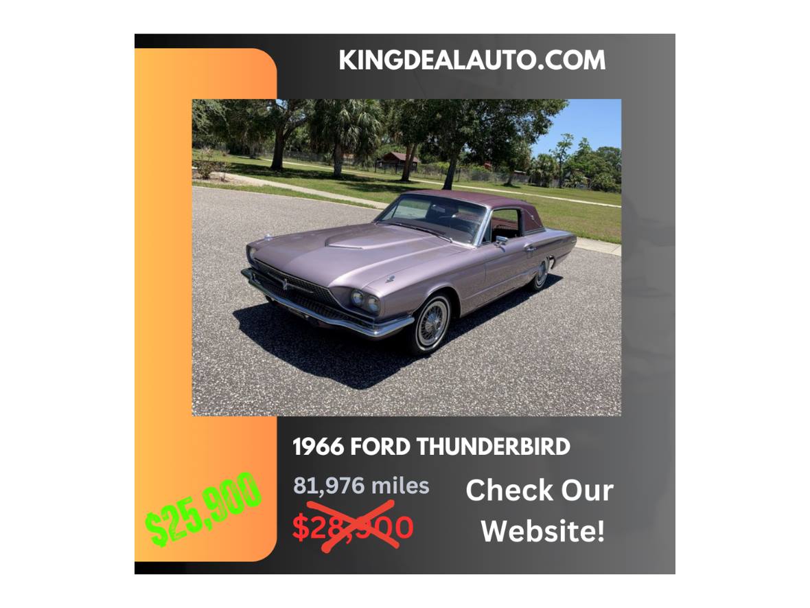 Burgundy 1966 Ford Thunderbird