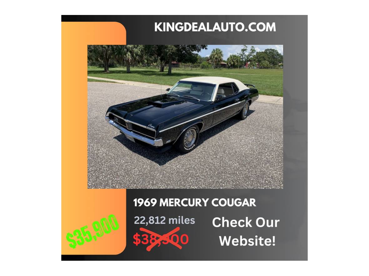 Black 1969 Mercury Cougar