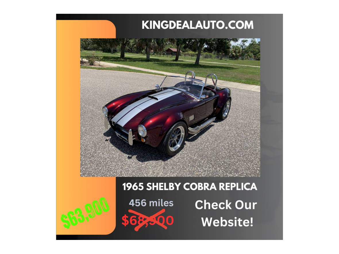 Burgundy 1965 Saab  Shelby Cobra Factory Five MK 4 Replica