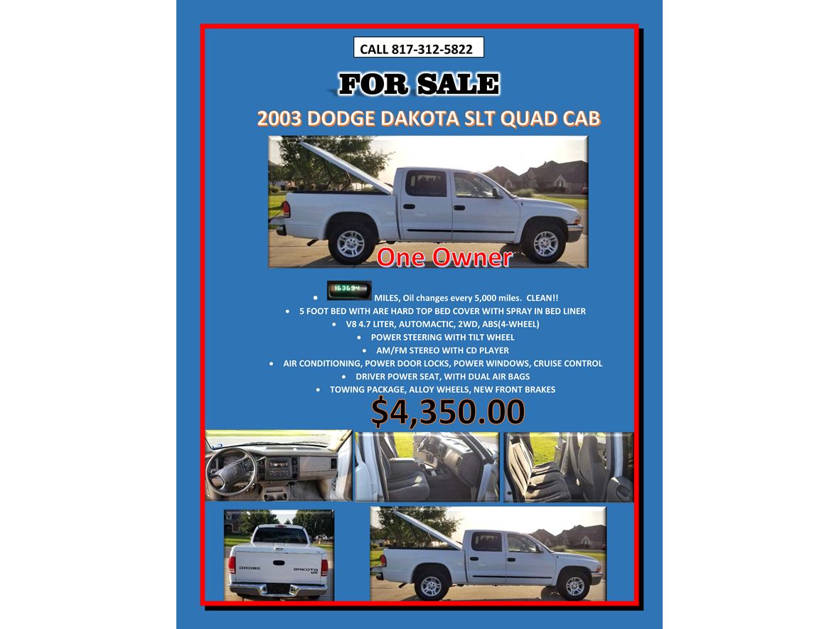 2003 Dodge Dakota for sale by owner in Haslet