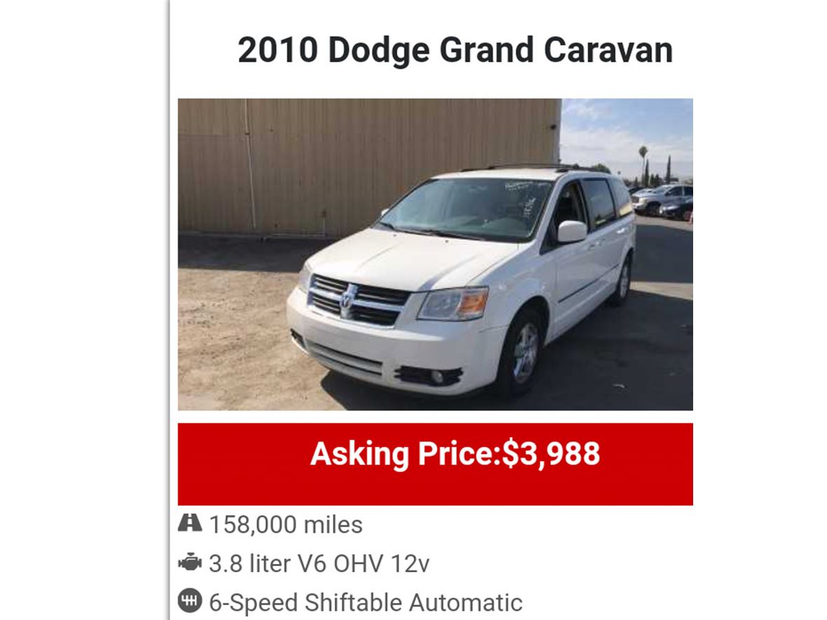 2010 Dodge Grand Caravan for sale by owner in Woodland Hills