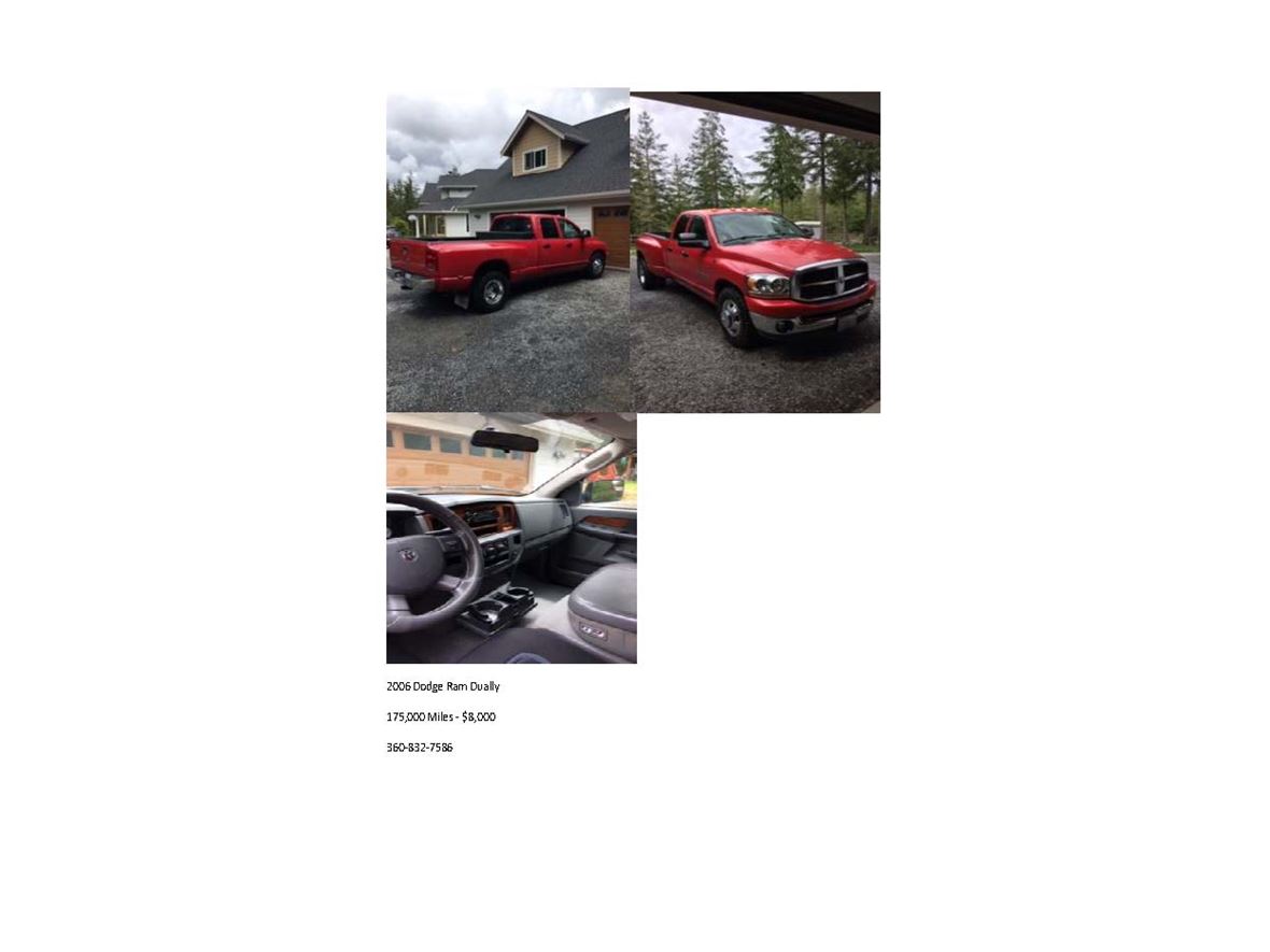 2006 Dodge Ram 3500 for sale by owner in Eatonville