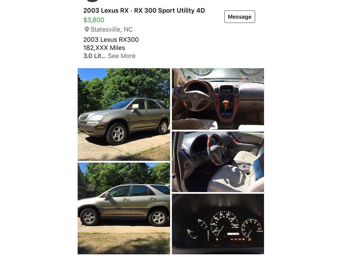 2003 Lexus RX 300 for sale by owner in Statesville